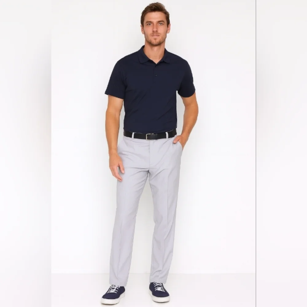 Adidas Mens Climalite Golf Pants Gray Stripe 42 / 32
